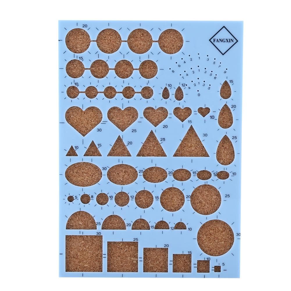 DIY Paper Craft Template Board Tweezer Pins Slotted Pen Quilling Tools Kit (White) blue