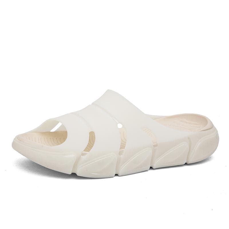Summer Beach Ourdoor Slides Ladies Massage Slipers Platform Mules Shoes Woman Flats 2025 New Men Fashion Slippers Indoor 40 beige