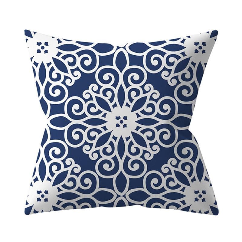Navy Blue Mandala Nordic Geometric Pillowcase 45x45 Cushion Cover Decorative Pillow Sofa Cushion Home Decor Polyester 45x45cm
