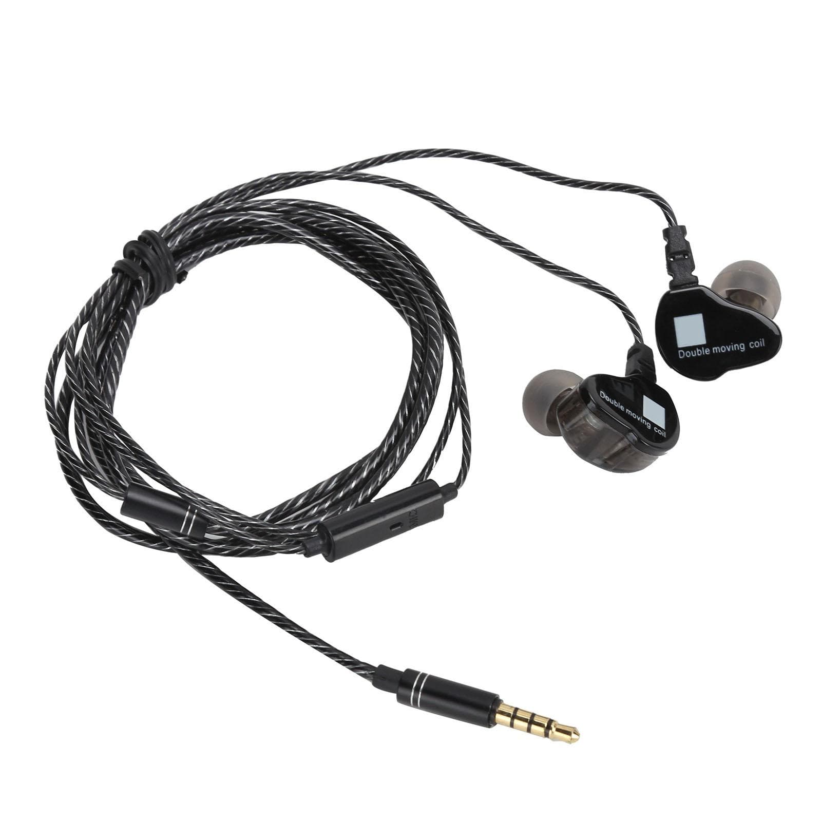 Wired Deep Bass HIFI Earphones QuadCore DualDynamic Driver F4 Earphones HIFI Earbuds