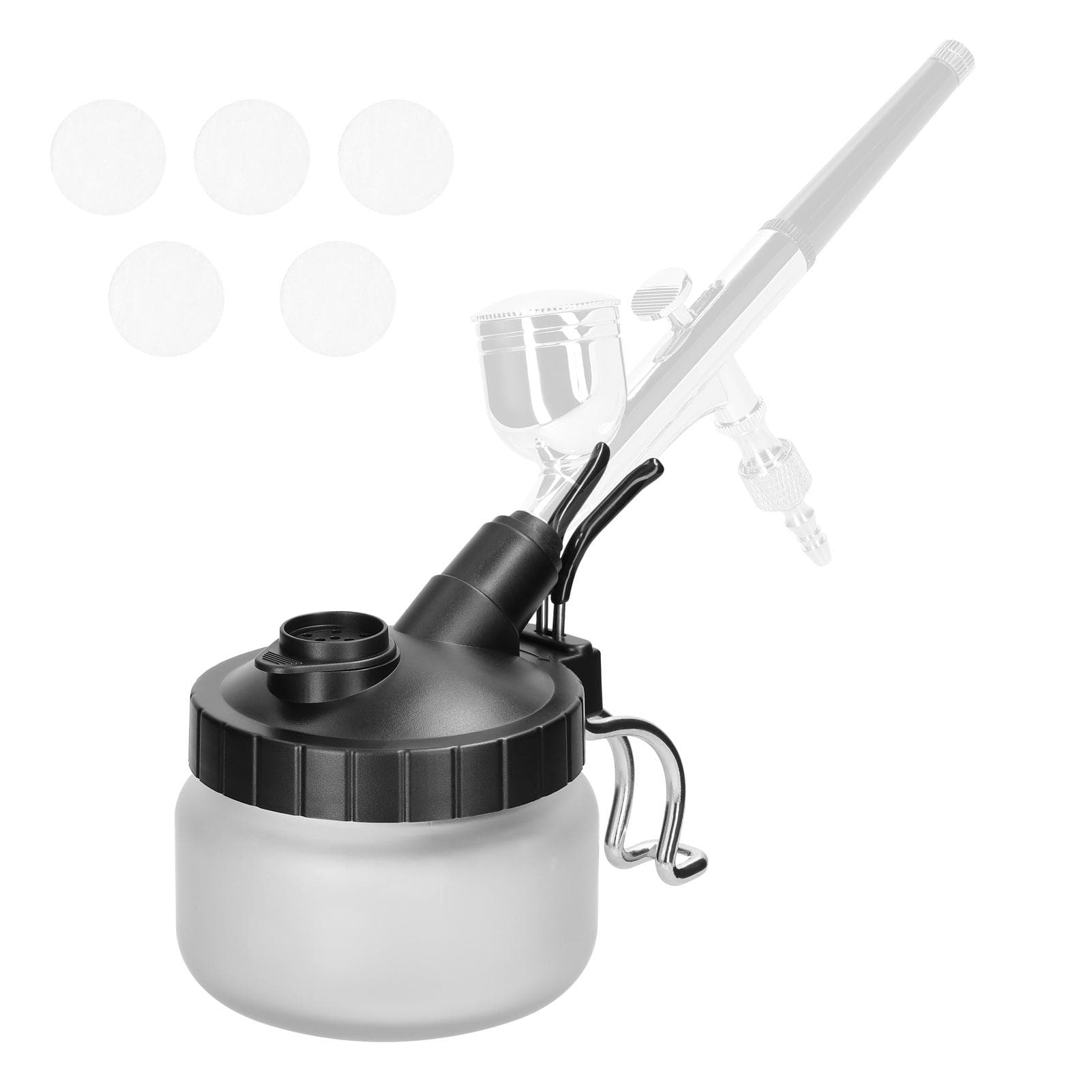 T62 Airbrush Cleaning Bottle Multifunctional Cleaning Tools Nail Model Washer Wasted Solvent Paint multicolour