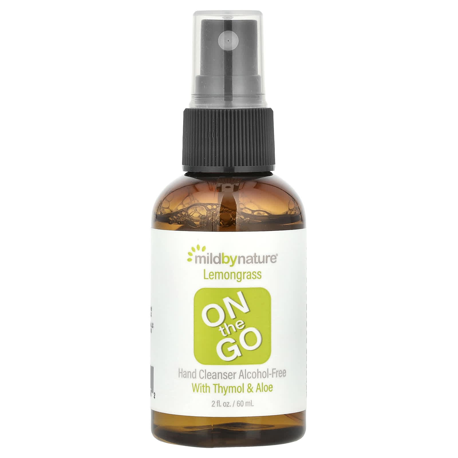 Mild By Nature, Portable Hand Sanitizer, Alcohol-Free, Lemongrass, 2 fl oz (60 ml)