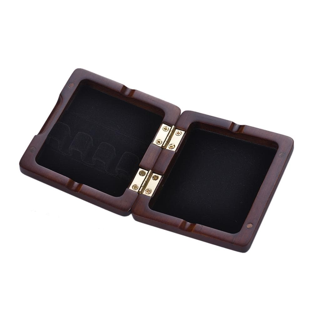 Wooden & Maroon Bassoon Reed Case Hand Carved Bassoon Reed Box for 3pcs