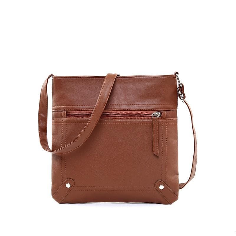 Women Messenger Purse Females Bucket Leather Crossbody Shoulder Bag 23cm*2cm*25cm light brown