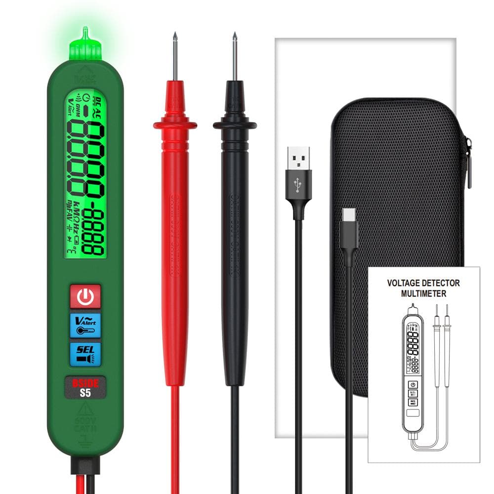 BSIDE Hadheld Digital Electric Test Pen Multimeter Professional Voltage Resistance Diode Tester multicolour