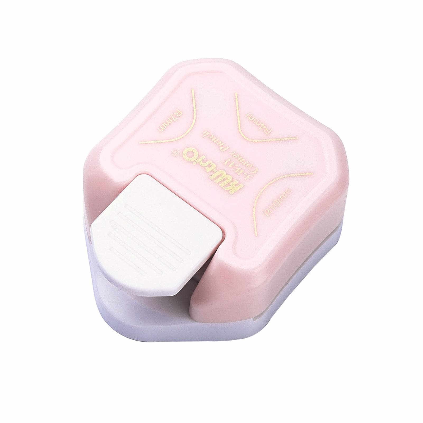 3in1 Corner Rounder Punch R4/R7/R10mm Round Corner Trimmer Cutter for Card Photo Paper Laminating Pouches pink