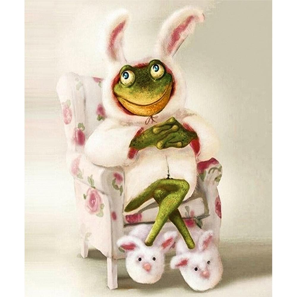 5D DIY Diamond Painting Mosaic  Frog Rabbit  Diamond Rhinestone Embroidery Cross Stitch Home Decor 20X30CM