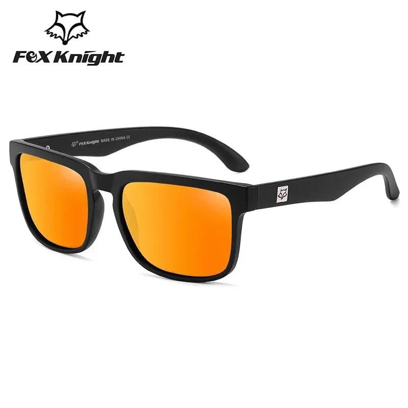 Fox Knight Square Sunglasses UV400 Protection Unisex Retro Shades for Outdoor Riding Fishing High Quality