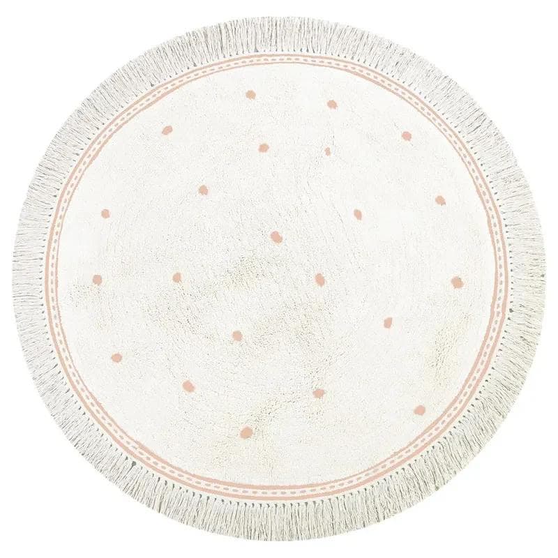 Machine Washable Tassel Carpet, Round Cute Cartoon Rainbow, Children Bedroom Fluffy Rug, Home Decoration, Creativity, No Crease Diameter 80cm