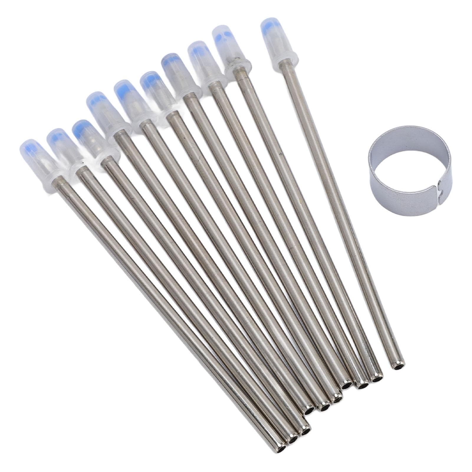 10PCS D1 Ballpoint Refills Metal 0.5mm Ultra Fine Oil Based Replaceable Ballpoint Pen Refill Tips