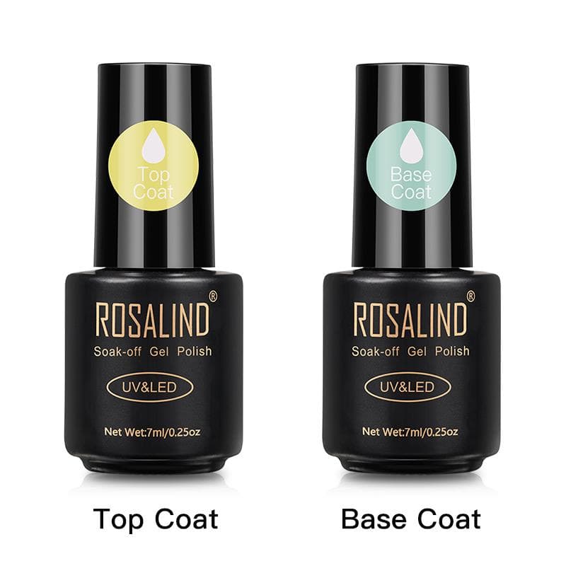 ROSALIND Gel Nail Polish Hybrid Varnish Set For Manicure Base Top Box Set base+top