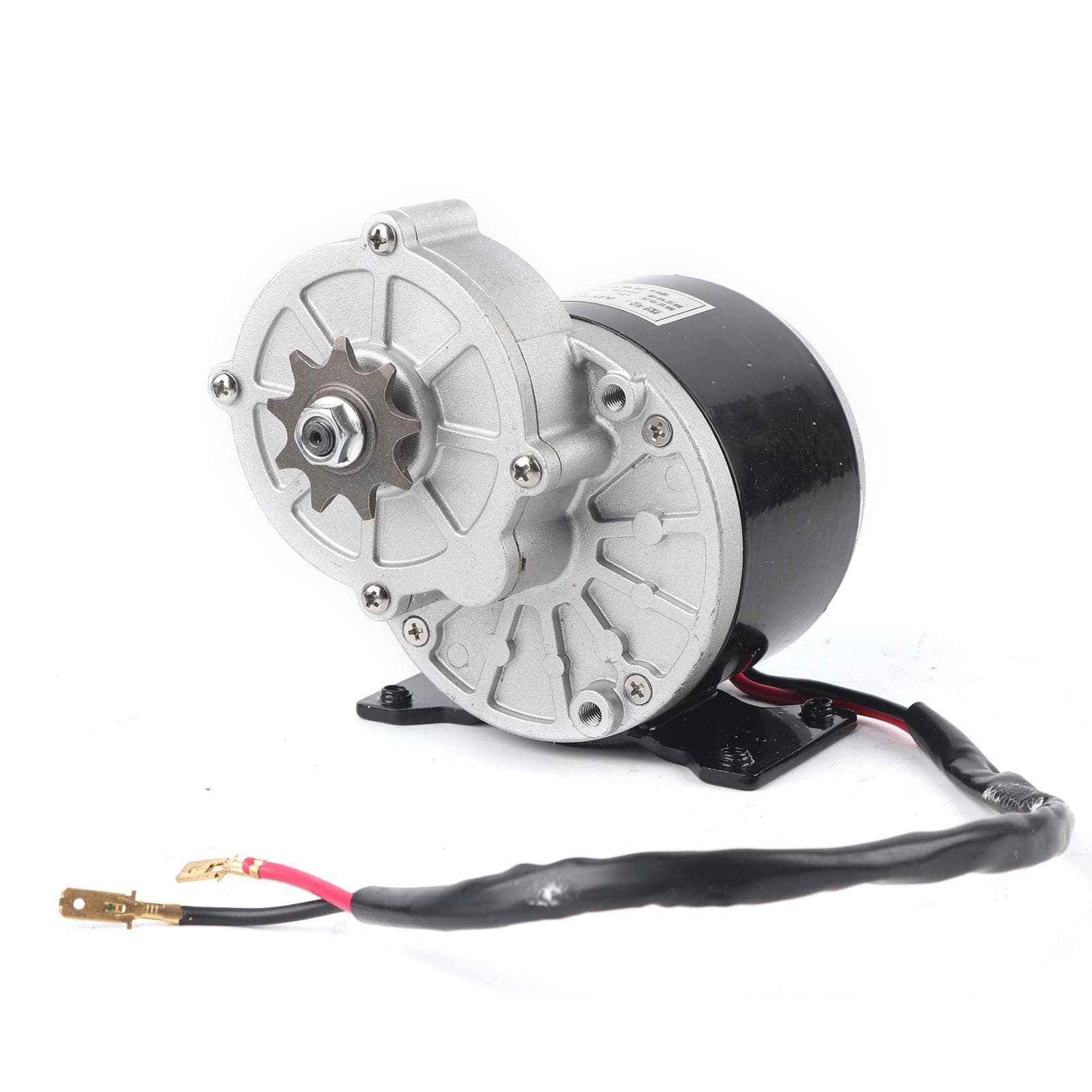 12V 250W Gear Reduction Electric Motor with 9 Tooth Sprocket Brushed DC Motors Reductor for E?bike white
