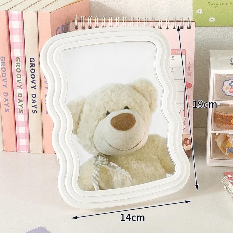 Ins Makeup Mirror Beauty Mirror with Bracket Foldable Single-Sided Mirror Student Dormitory Desktop Small Mirror Wholesale