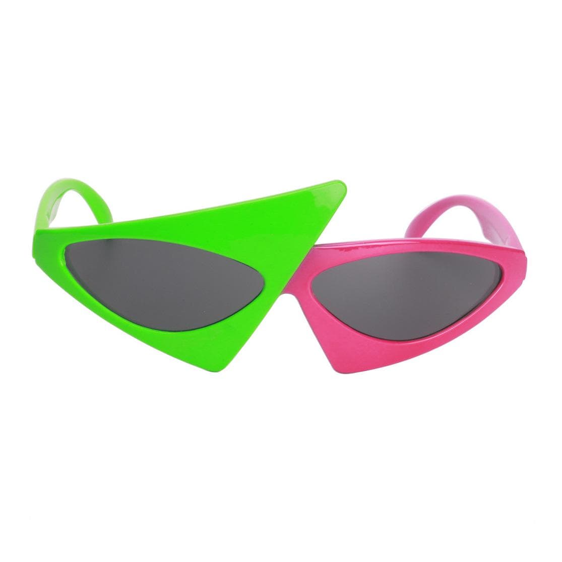 Fashion Christmas Triangle Oval Green Rose Contrast Color Roy Purdy Sunglasses Stage Hip Hop Party Glasses UV400 Party Supplies Green&Pink