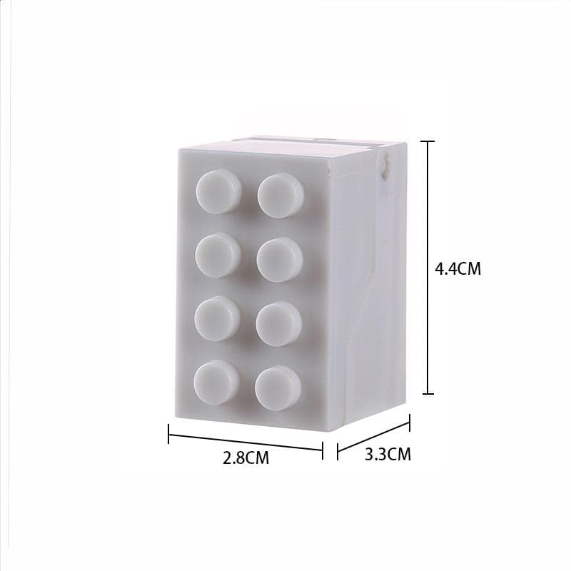 Building Block Shaped Toothbrush Holder Creative Mini Children Toothbrush Storage Rack Dust Waterproof Wall Toothbrush Hook white