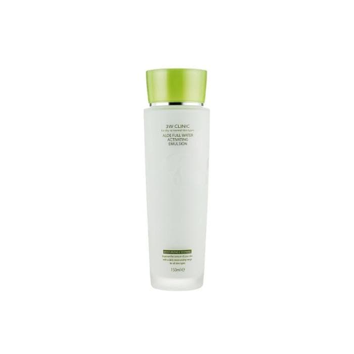 3W CLINIC Aloe Full Water Activating Skin Toner 150ml, Emulsion 150ml (7 Options) #EMULSION 150ml x 1pcs