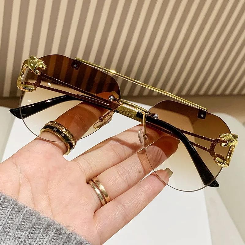 Square Sunglasses Men Women Designer Fashion Vintage Gradient Eyewear Driving Sun Glasses Metal Shades Oculos De Sol 1PC