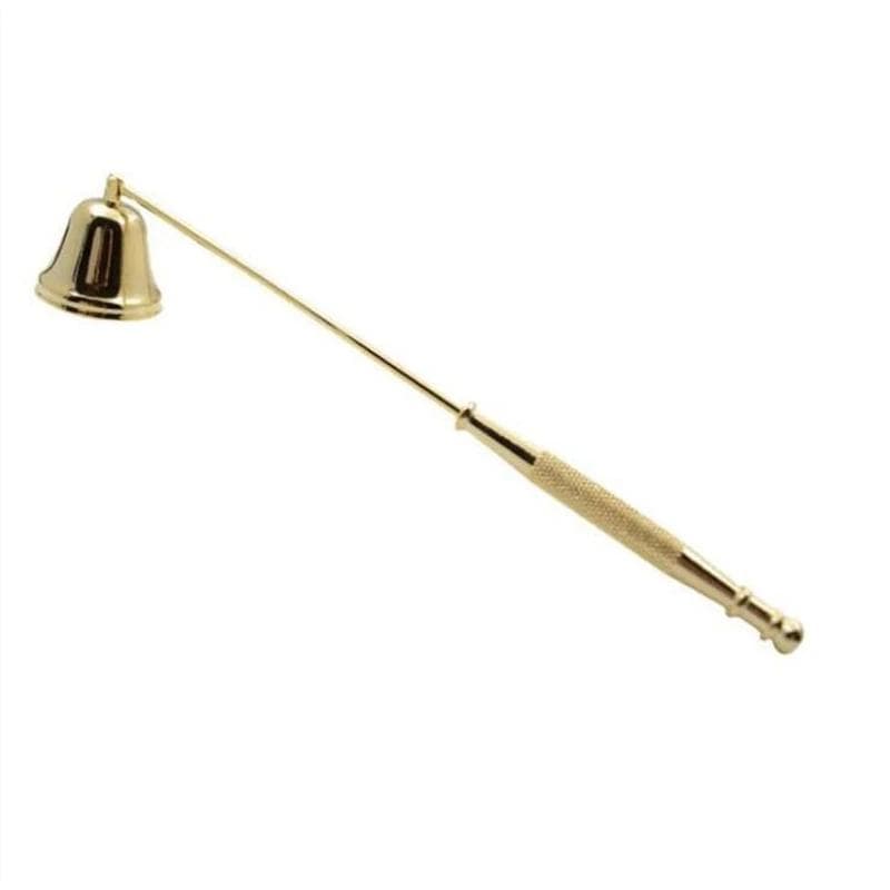 black Candle Damper Candle Stainless Tool Long Handle Bell Extinguisher Accessory Wicks Out Steel Extinguish Putting Bell-shaped candle extinguisher gold