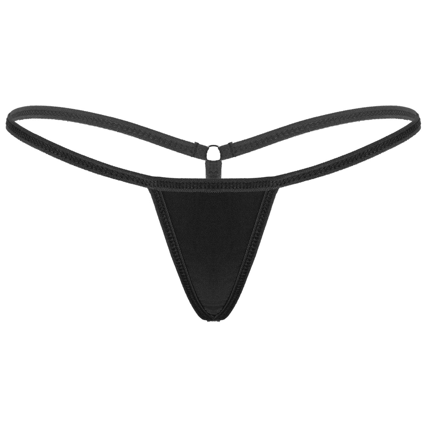 Womens Sexy G-String Thongs Panties Underwear Low Rise Bikini Bottom Briefs One Size black