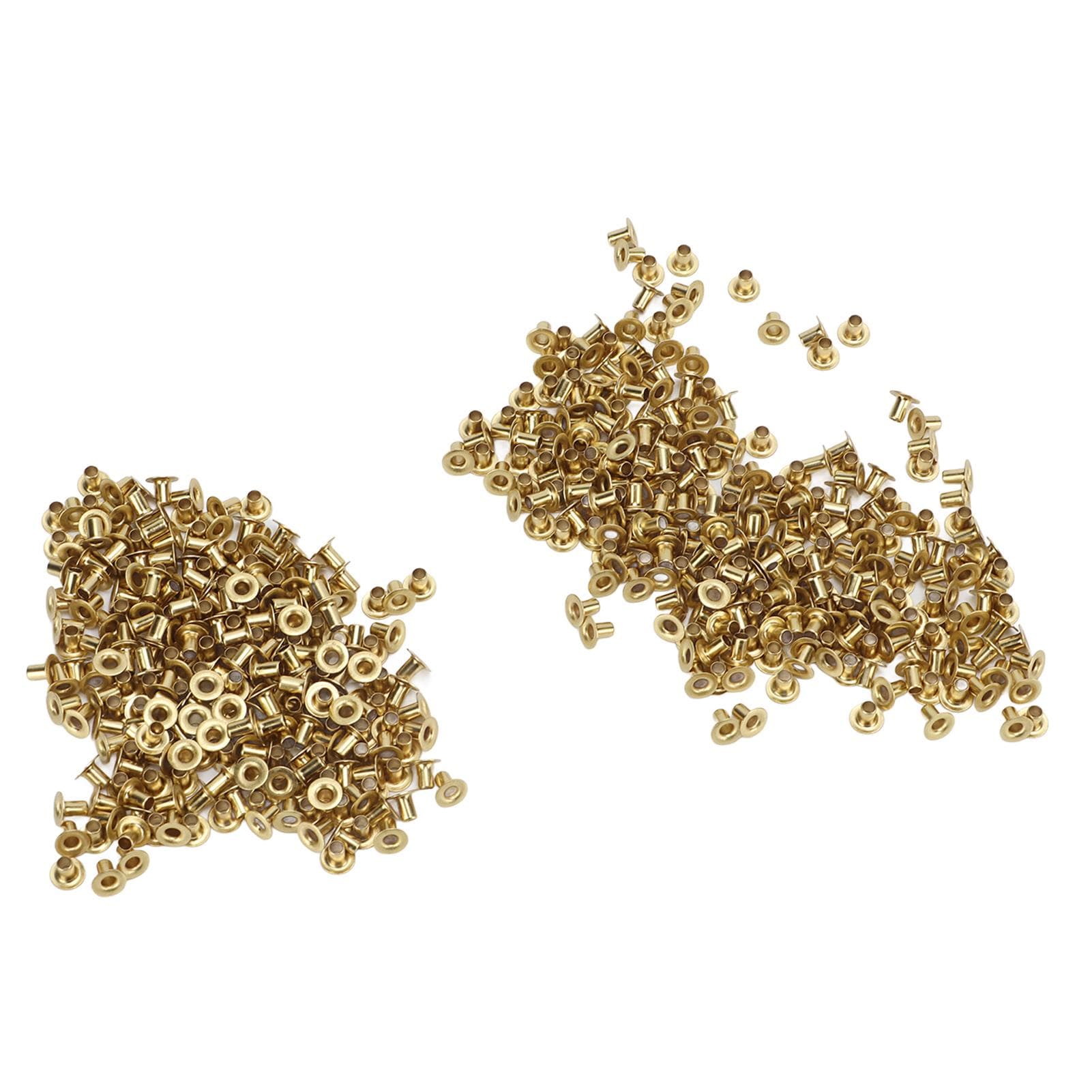 500Pcs Hollow Rivets 65 Copper Smoothing Surfaces Easy Installation Clothing Rivets for DIY