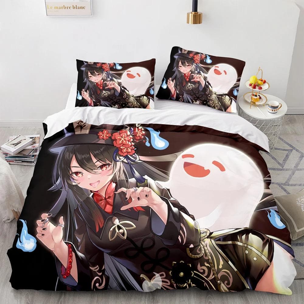 Genshin Impact Bedding Set Single Twin Full Queen King Size Game Anime Bed Set Aldult Kid Bedroom Duvetcover Sets 3D Print Anime 70x133cm 2pcs