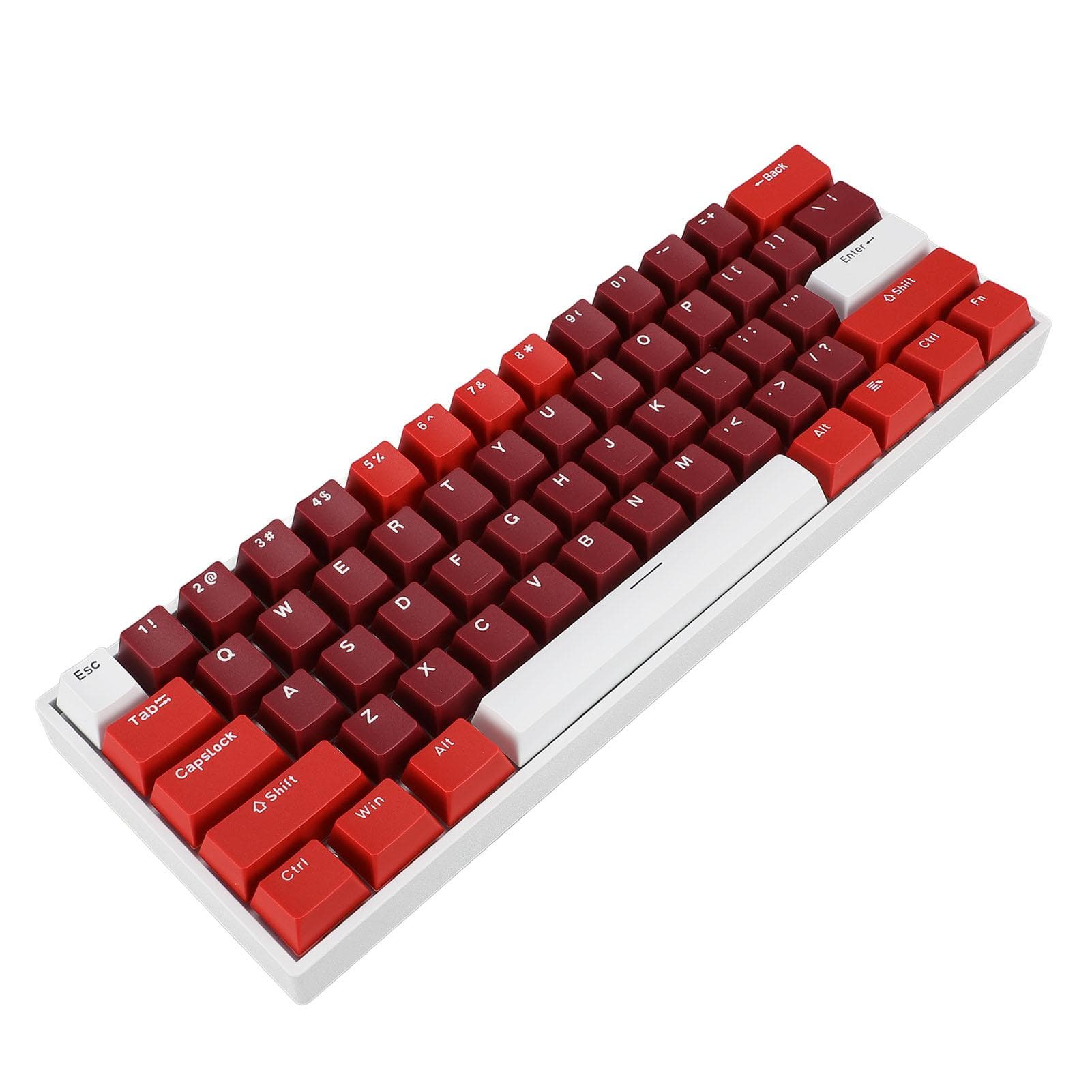 61 Key Mechanical Keyboard 60 Percent Blue Switch RGB Backlit Hot Swappable Ergonomic USB Wired