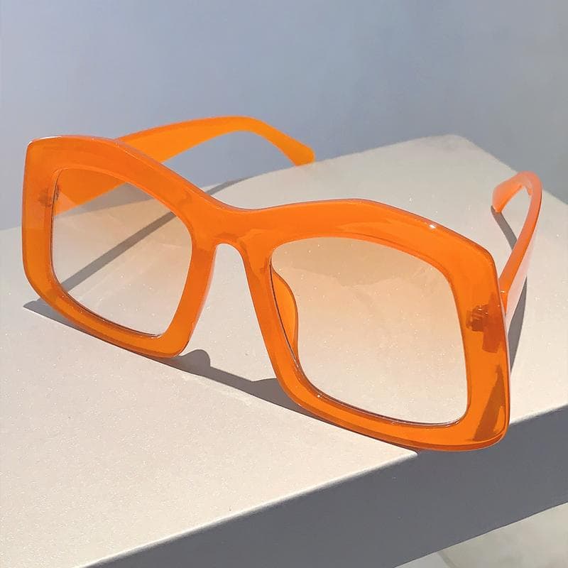 KAMMPT Oversized Gradient Sunglasses Trendy Candy Color Women Shades Ins Brand Designer Outdoor Travelling Eyewear without case