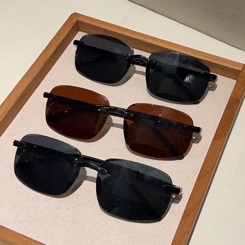 1/3PCS Square Frameless Sunglasses for Driving Fishing Trendy Fashion Anti Glare UV Protection
