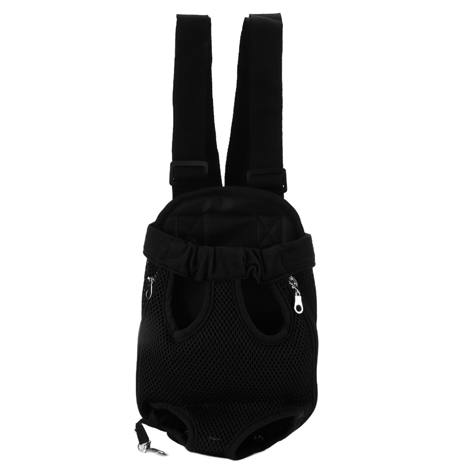 Pet Chest Backpack Breathable Portable Pet Front Cat Dog Carrier Backpack for Hiking Travel Bike M(for 4-6.5kg) black