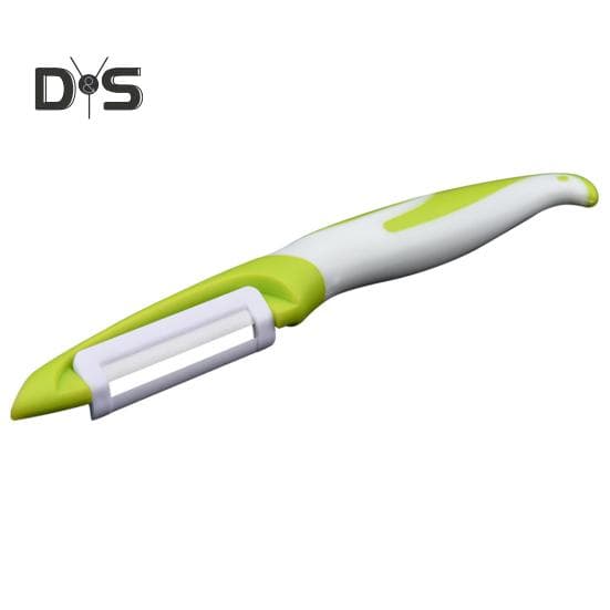 Ceramic Peeler Ergonomic Curved Handle Sharp Blade Food Grade Multi-functional Manual Vegetable Fruit Peeling Tool Kitchen Gadgets green/white