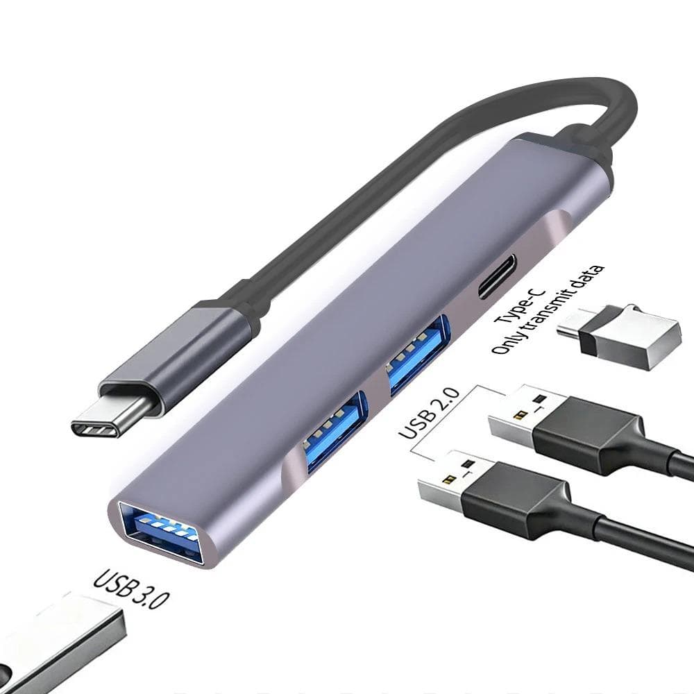 4 Ports USB 3.0 HUB USB C HUB Multi USB Splitter OTG Adapter Type C Docking Station 5Gbps High Data Transmission