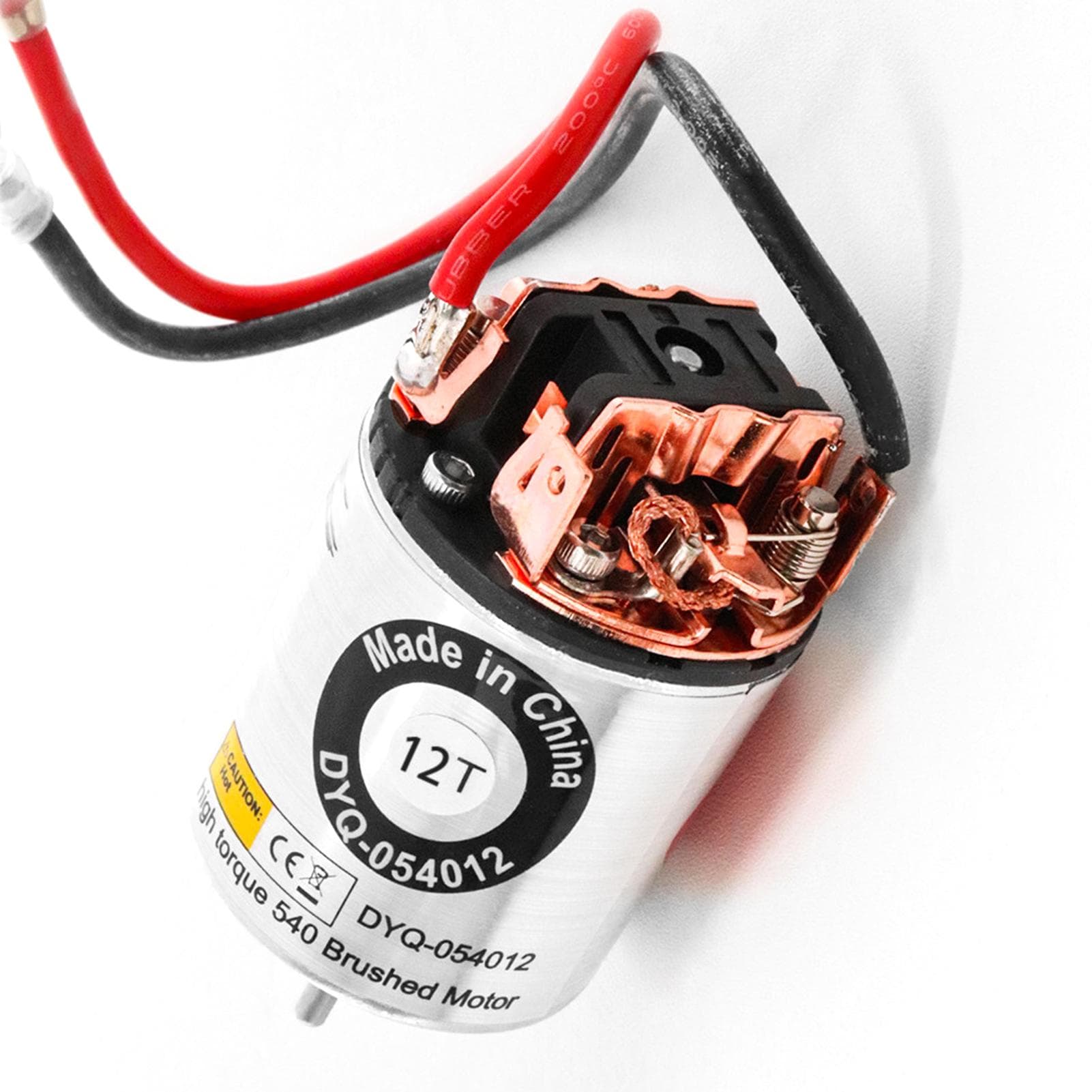 540 Brushed Motor Waterproof Stainless Steel Shell Brushed Motor 40T Climbing Car Large Torque 12T silver