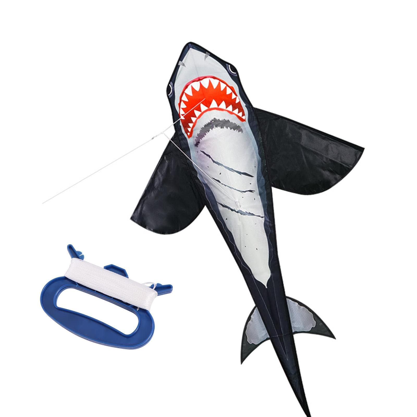 Shark Kite for Kids and Adults Outdoor Flying Kite with 30M Line for Beach Park Easy to Fly black