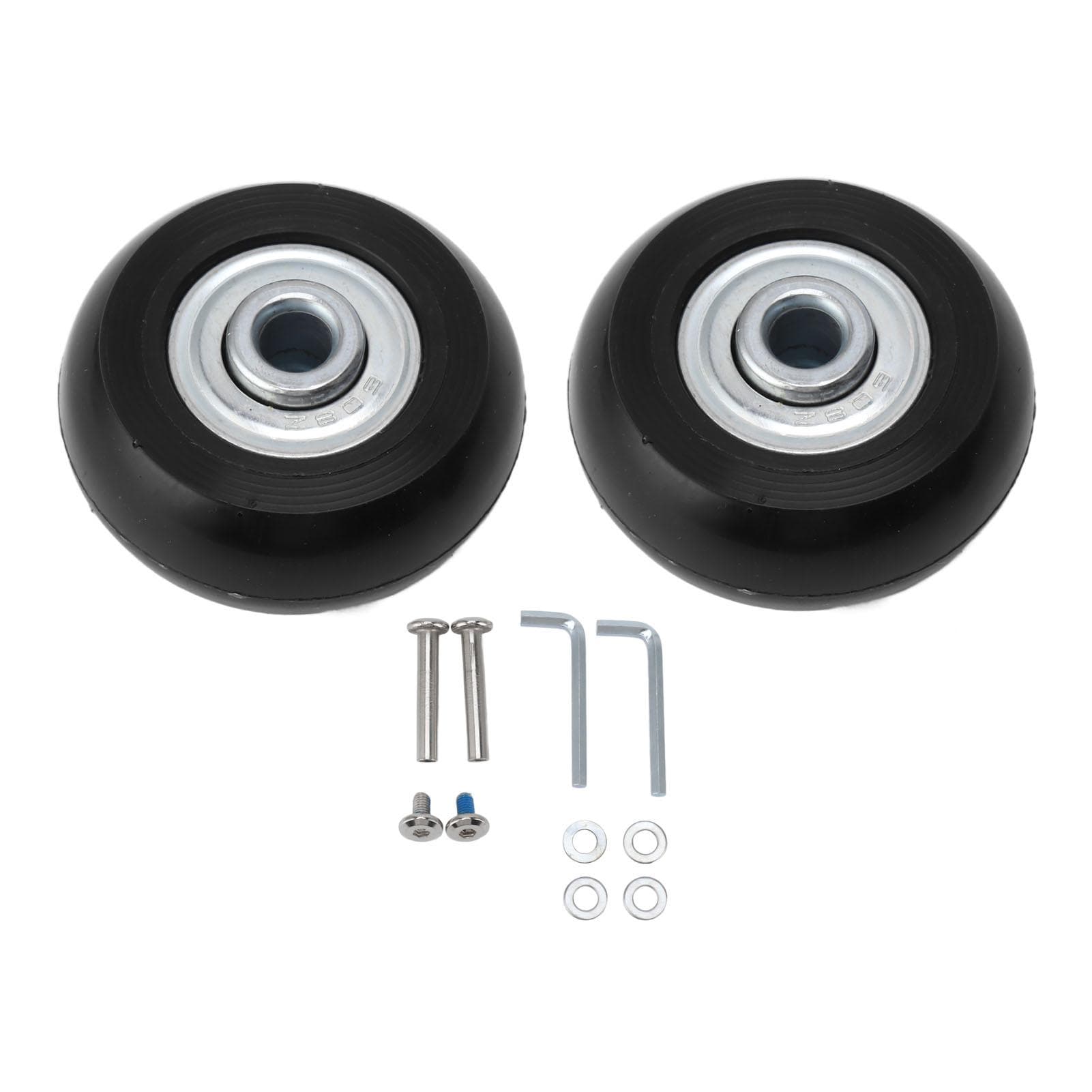 2pcs Suitcase Caster Wheels Replacement Mute Rubber Swivel Caster Wheels Bearings Repair Kits 43mm 43mm X 18mm