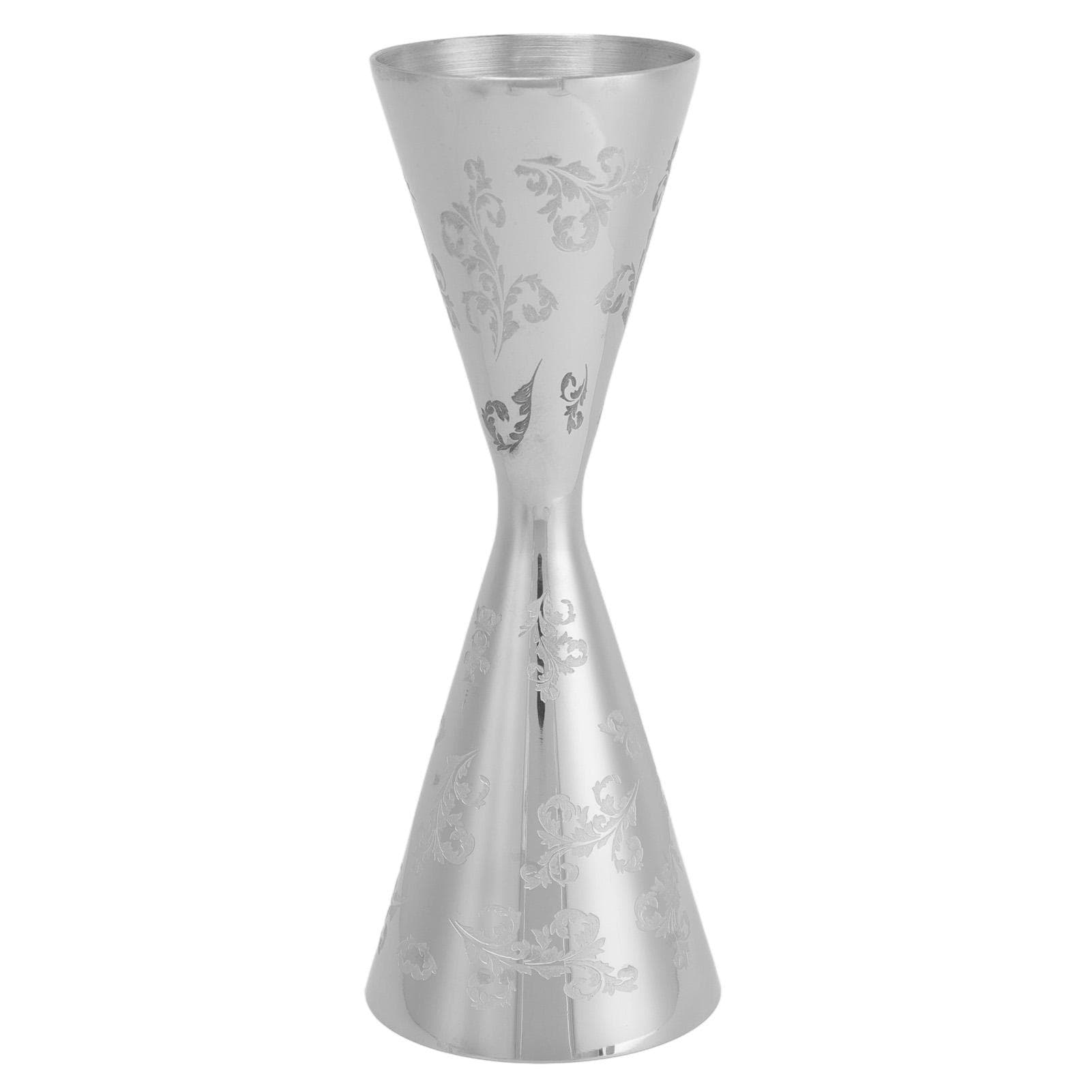 Jigger Stainless Steel Leaves Stripe Double Head Cocktail Bartending Jigger Cup for Bar 60ml 90ml L(for 6.5-9kg)