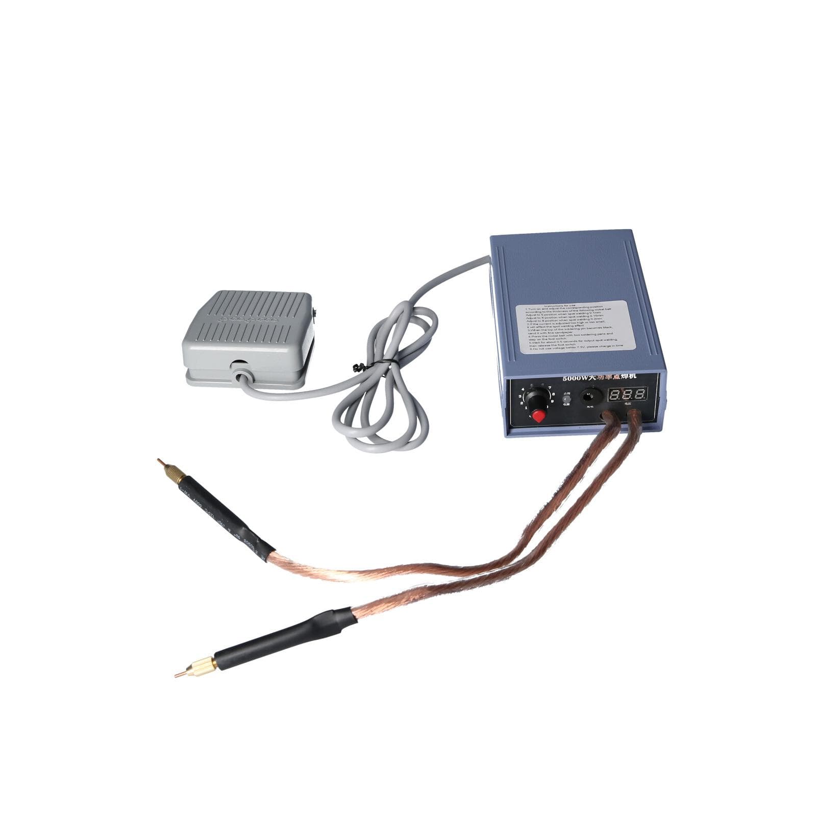 5000W Battery Spot Welding Kit Adjustable Battery Welding Soldering Machine for 18650 Lithium US grey