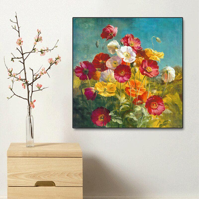 Diamond Mosaic Cross Stitch Flowers Handmade Crafts Full Round Diamond Painting 30x30CM