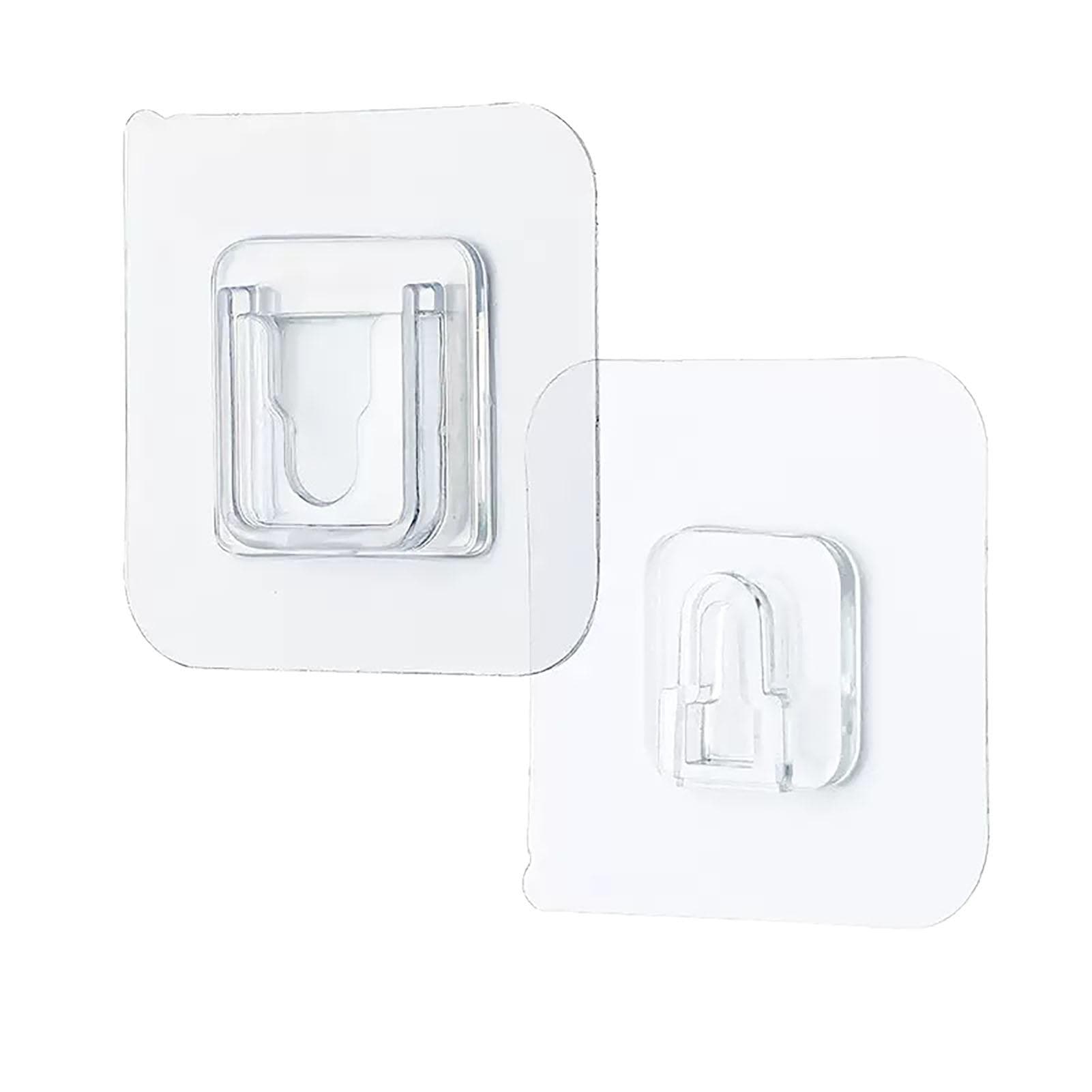 Clear Double Sided Adhesive Wall Hooks Waterproof Adhesive Wall Hooks Traceless Wall Mount Sticky