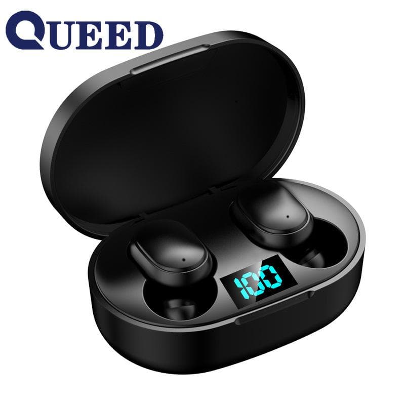 The New Intelligent Number Showed Bluetooth Headset Wireless Sports Mini Headset Stereo -in -ear black