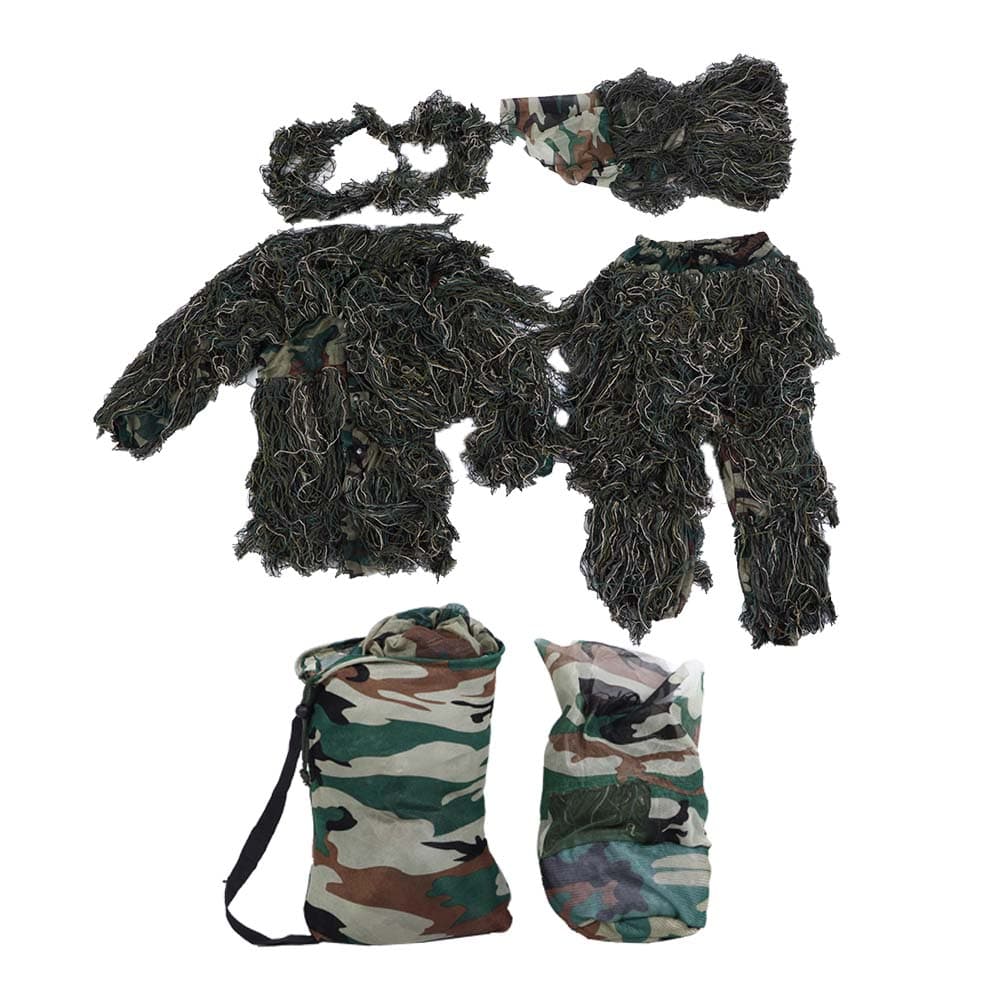 Kid Disguise Clothing Children Ghillie Suit Clothes Military Jacket Pants Hat Set for Hunting