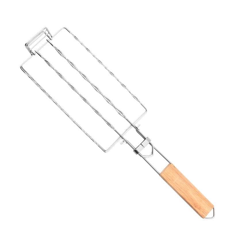 Grilling Basket Metal Mesh Barbecue Sausage Grilling Rack Net Picnic Camping BBQ Net Home Kitchen Barbecue Grilling Accessories