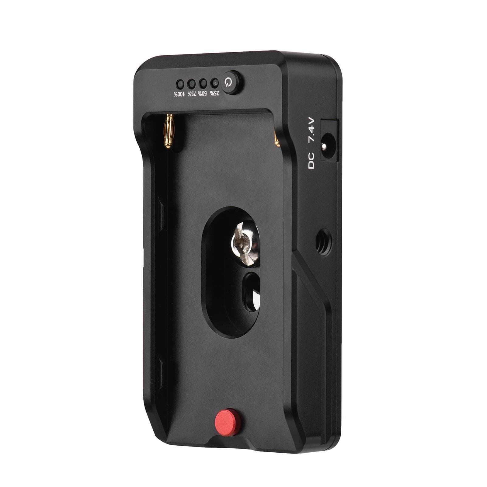 NP-F Battery Charger Metal Battery Adapter Plate with Type-C Bi-directional Charging Port DC12V black