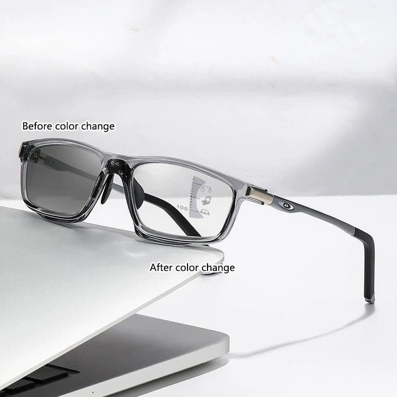 Outdoor Photosensitive Color Change Sports Glasses Multi Focus Long Near Dual Purpose Reading Glasses 81304 4