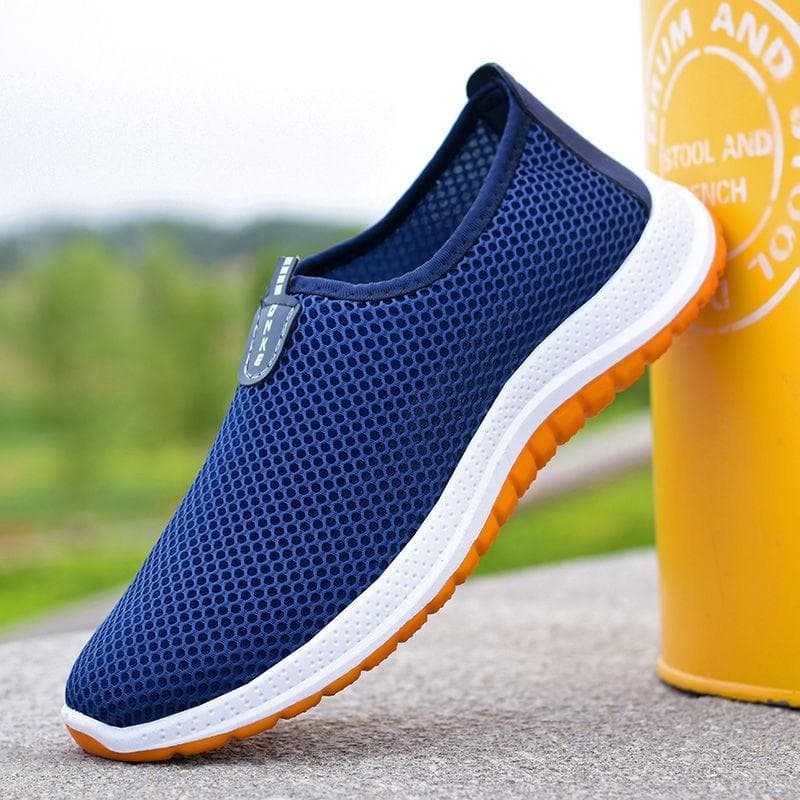 Summer Spring Men Shoes Loafers Light Walking Breathable Fashion Comfortable Casual Shoes Men Sneakers 44 blue