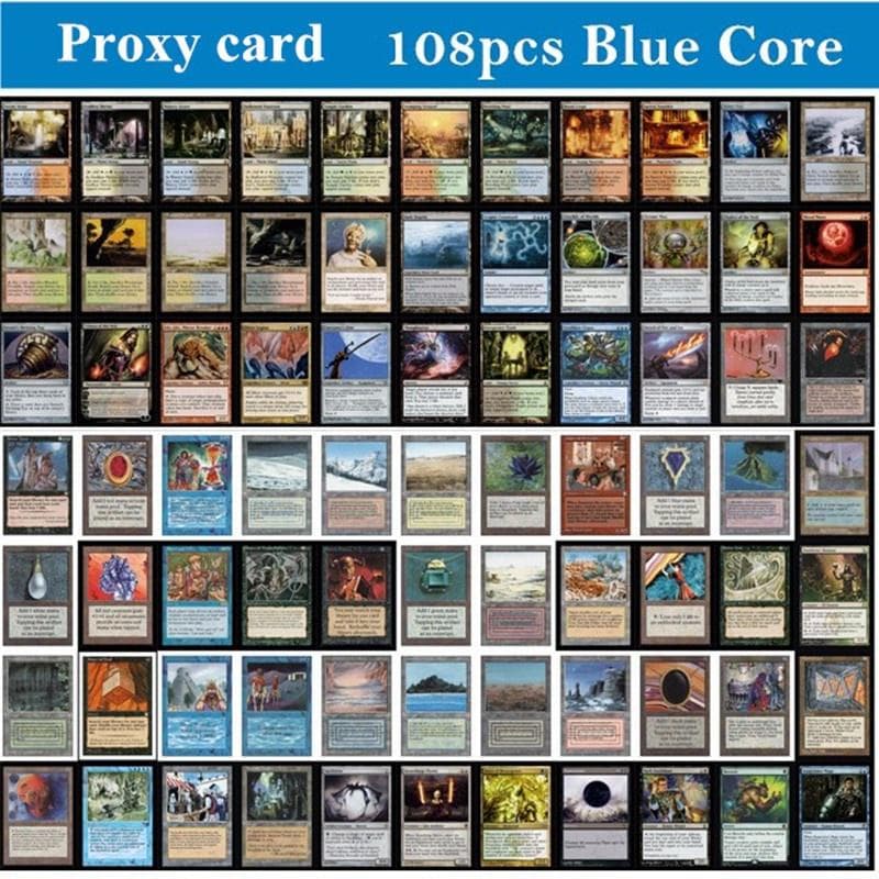108pcs Blue Core Proxy Cards P9 Dual Land Fetch Land Shock Lands 108pcs