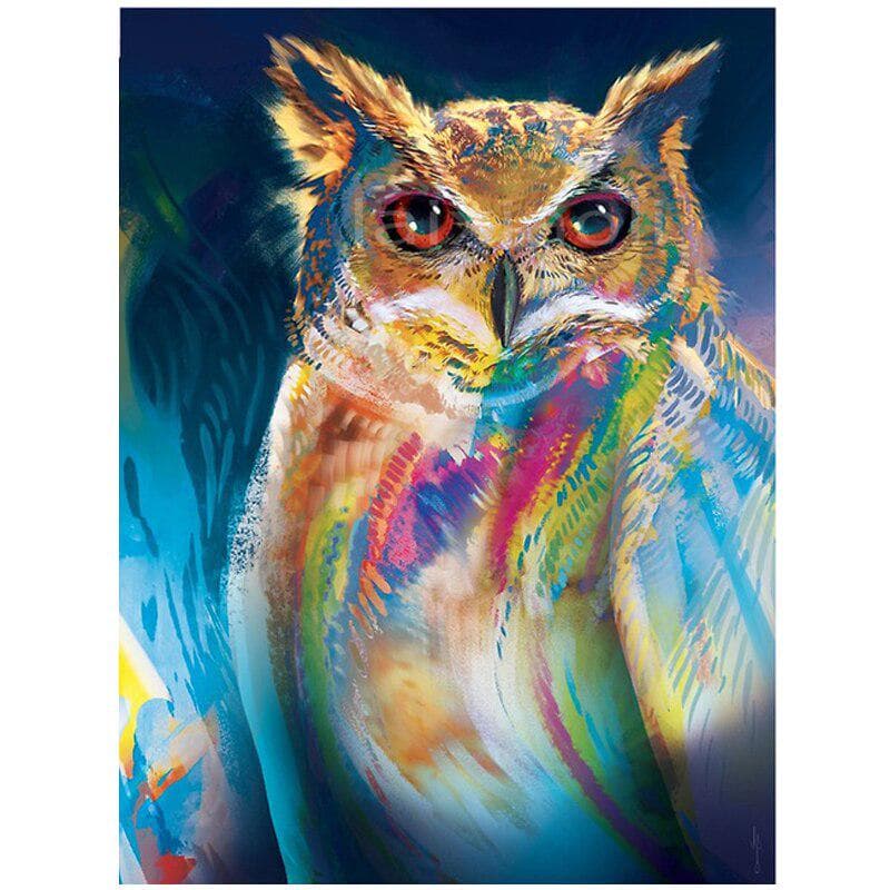 Decoration Embroidery Icon Diamant Painting Wall Stickers Stone Cartoon Owl Full Round 20X30CM