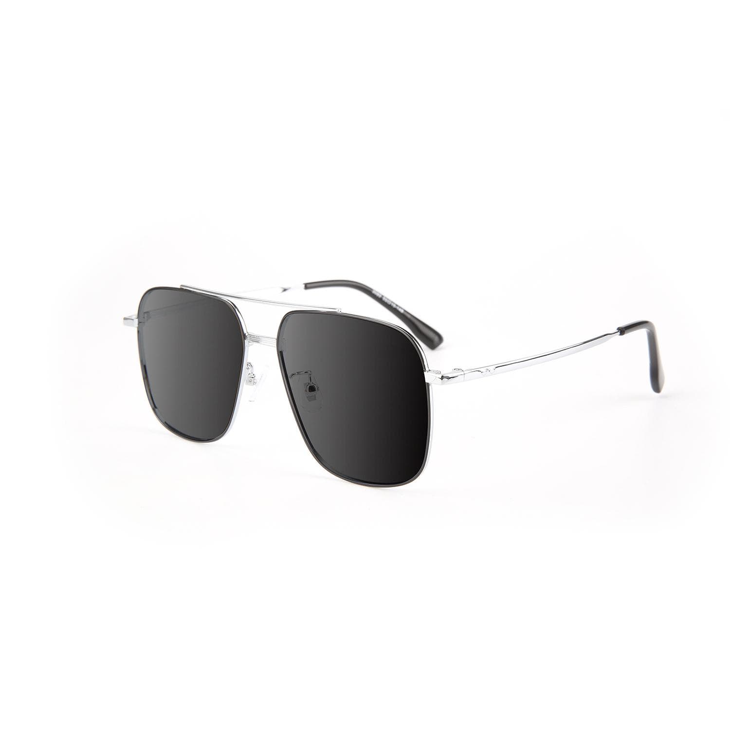 Double Beam Square Prescription Sunglasses For Men With Degree 0 To -6.0 Metal Frame Optical Glasses Outdoor Myopia-1.25