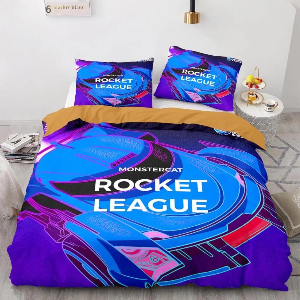 Rocket League Bedding Set Bedspread Single Twin Full Queen King Size Car Rocket League Bed Set Children's Bedroom Duvetcover 200x229cm 79x90in