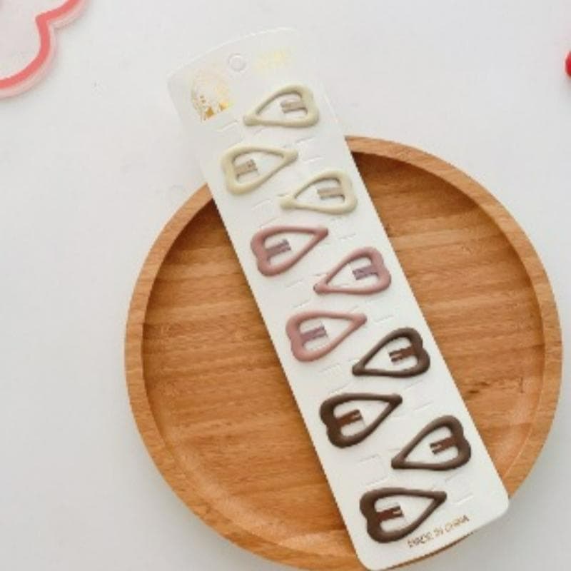 10pcs Korean Hairpins for Children Girl Milk Tea Color Princess Barrettes Bang Side Clip Little Girl Hair Accessories