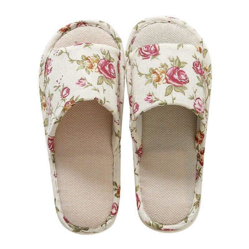 Unisex Indoor home linen slippers Household Comfortable Casual non-slip Slippers M